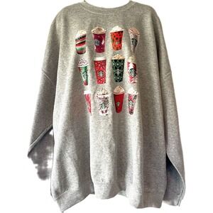 Starbucks Sweatshirt Holiday Winter Coffee Cup Collection Unisex 3XL